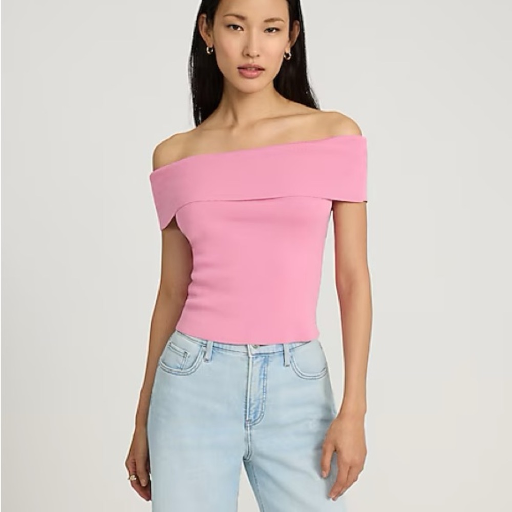 NWT Express Pink Off-Shoulder Sweater Top